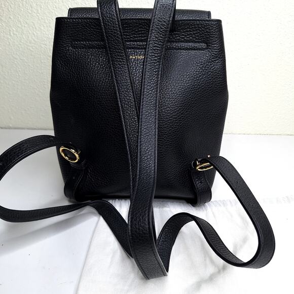 Cuyana Mini Leather Backpack Black Pebbled Minimalist Magnetic Closure Small main image 10